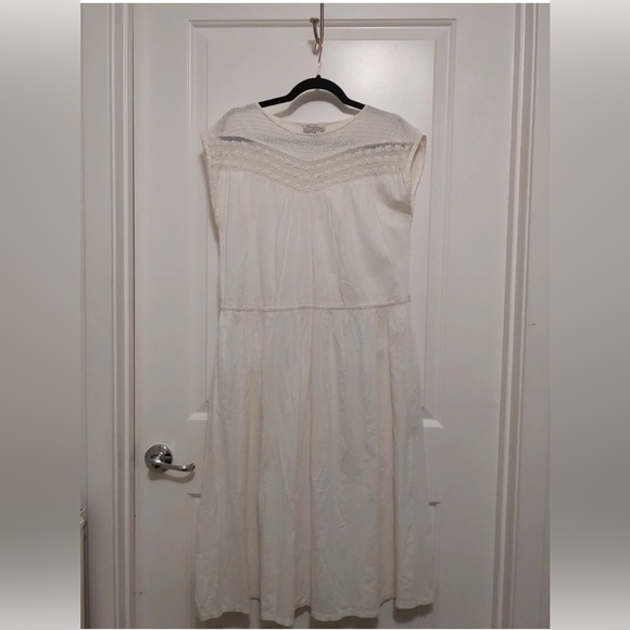 Prisa Dresses & Skirts - Vintage Nancy Johnson for Prisma White knee length 100% Cotton Sleeveless Dress